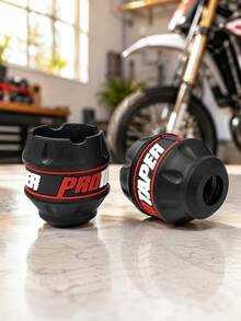Motorcycle Front Fork Cover, Front Fork End Protector, Front Axle Cap, Front Fork Cup Slider, Anti-Collision Protection Pad, Anti-Scratch Anti-Dust Cover, Shock-Absorbing Buffer Guard, Universal Street Bike Scooter Motorcycle, Soft Protective Decorative Accessories - A - View 12