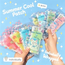 2pcs/Set -8℃ Instant Cooling Gel Patch, Long-Lasting Physical Cooling Patch, Portable Cooling Patch, Essential For Students, Outdoor Sports, Driving, Travel, Back To School, Summer Must-Have - Random Color - View 4