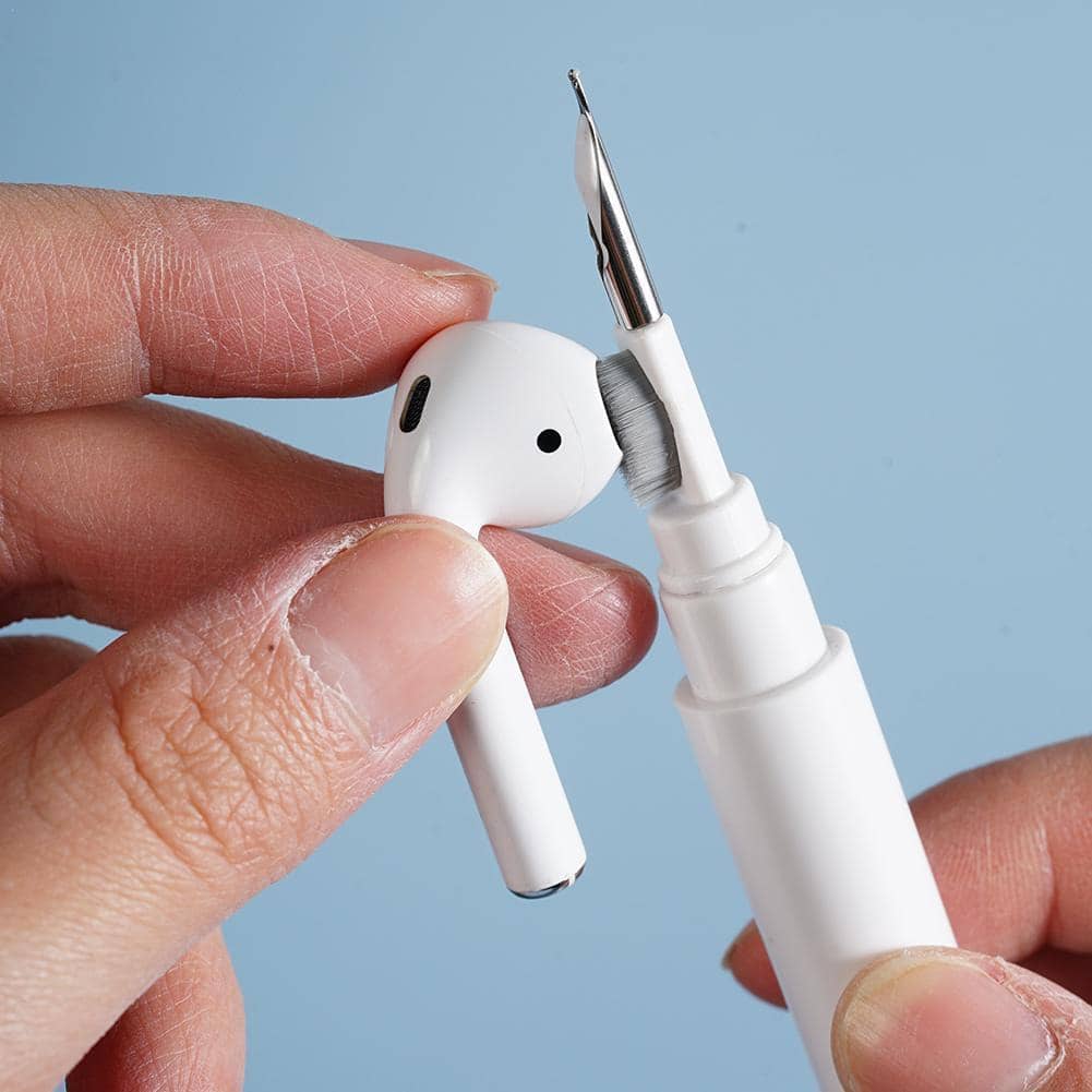 1pc Pink/White 3-In-1 Earphone Cleaning Brush Set Compatible With Apple Earbuds (Pro 1/2), Silicone Dust Plug, Portable Wireless Earphone Case Cleaning Tool, Bluetooth Earphone Cleaning Pen, Multi-Function Cleaning Kit With Soft Bristle Brush, Compatible With Huawei, Bluetooth Earbuds