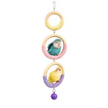 1pc Parrot Toy Round Ring Hoop Bird Cage Perch Hanging Ring Swing Bird Stand Cage Accessory - View 1