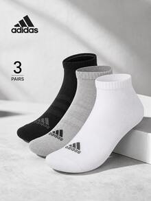 2 Pairs Adidas Unisex Solid Color Breathable Comfortable Mid-Calf Socks, Sportswear Light Ankle Socks, Antibacterial Odor-Resistant Athletic Socks - Crew Socks - View 4