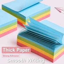 100/200 Sheets 4-Color Lined Sticky Notes, 10 X 15cm Large Self-Adhesive Memo Pads, Suitable For Students, Office, Home, School, Learning, Back To School Supplies - one-size - View 3