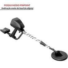 Detector de Metal De 1,5M Profundidade com Pilha Pá e Fone de Ouvido Importway - Preto - Visão 5