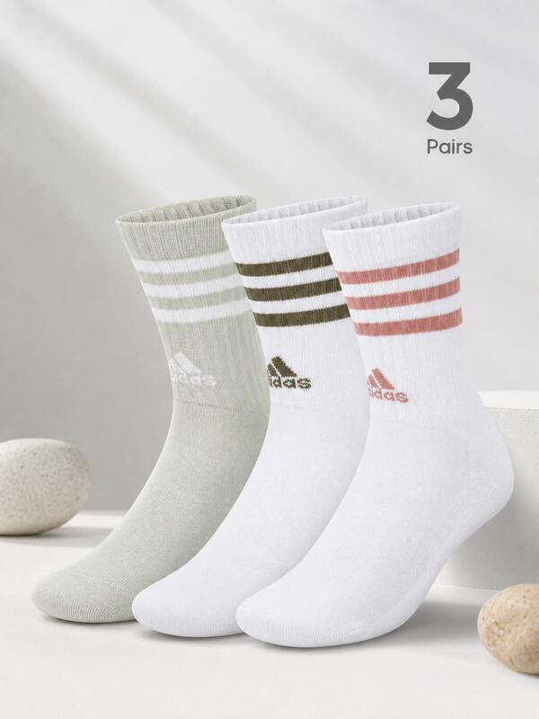 2 Pairs Adidas Unisex Solid Color Breathable Comfortable Mid-Calf Socks, Sportswear Light Ankle Socks, Antibacterial Odor-Resistant Athletic Socks
