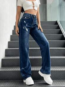 Women Jeans - 2010藍色 - 查看 4