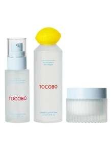 TOCOBO Kit de Skincare Coreano con Tónico AHA BHA, Esencia Bifida y Crema de Multiceramidas 3 Piezas para Hidratación y Barrera Cutánea - Hidratante - Ver 1