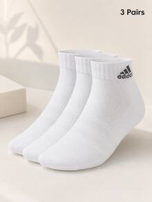 2 Pairs Adidas Unisex Solid Color Breathable Comfortable Mid-Calf Socks, Sportswear Light Ankle Socks, Antibacterial Odor-Resistant Athletic Socks - Crew Socks - View 7