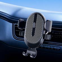 1pc Car Phone Holder, ABS Multi-Function Car Air Vent Phone Holder, Black, Universal Car Air Vent Phone Holder Compatible With Multiple Phone Models - Multicolor - View 2