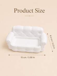 Khay đựng trang sức hình sofa nhỏ - lưu trữ bàn trang điểm hoàn hảo cho bông tai, dây chuyền, v.v. - khay để chìa khóa lối vào: tiện lợi để đặt chìa khóa và thẻ ra vào khi vào nhà - trang trí bàn làm việc: phù hợp cho bàn văn phòng - Một kích thước phù hợp với tất cả - Xem 3