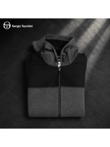 Sergio Tacchini Iraklen Track Top - Grey / Black B5 - Black - View 3