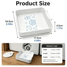 1pc Creative Pattern Heavy Duty Washing Machine Drain Tray, Multi-Functional Washing Machine Drain Accessory, Washing Machine Outlet Cleaning Storage Organizer, Plastic Material, Can Be Used For Washing Machine Outlet Water Storage, Effectively Prevent Laundry Room Floor Overflow, Can Be Used For Bathroom Water Storage, Souvenir For Cleaning And Storage Enthusiasts, Halloween, Christmas, Graduation Season, The Best Drain Tray Gift,Bedroom Room Decor,Back To School - Multicolor - View 3