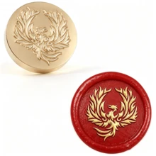 BAOFALI 1pc 25mm Phoenix/Bee/Bird/Mushroom/Flower/Wing/Bow Detachable Round Brass Stamp Head (No Handle), Suitable For Decoration, Greeting Cards, Envelopes, Wine Bottle Packaging, Notebooks, Perfume Bottles - Wax Stamp Head - View 22