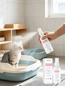 Pet Deodorizing Spray, Multi-Purpose Air Refreshing, Pet-, Easy Spray, Light Mist, Fresh Scent, Odor Elimination, Natural Mild Fragrance, Cat And Dog Friendly, Essential For Pet Owners - 50ml - View 2