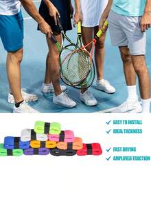 1pc Non-Slip Sports Grip Tape/Racket Sweat-Absorbing Grip, Suitable For Tennis Rackets, Pickleball Paddles, Badminton Rackets, Bicycle Handlebars And Fishing Rods, Enhances Grip Strength, Suitable For Sports And Activities - Multicolor - View 7