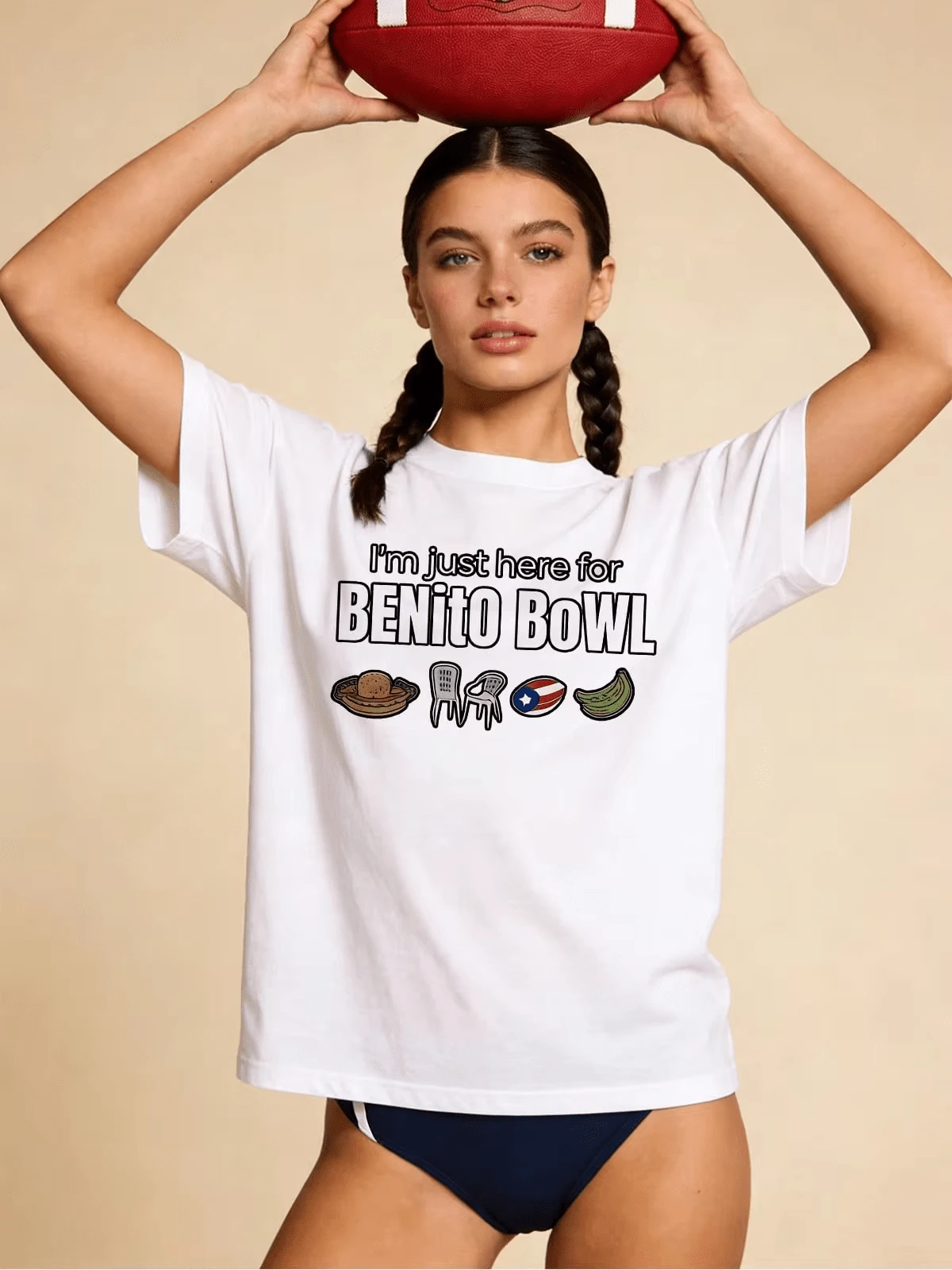 Camiseta Unisex de Algodón Suave con Cuello Redondo, Estampado Retro de Rugby Universitario, Estilo Casual Urbano Y2K Gen Z - Blanco - Ver 1