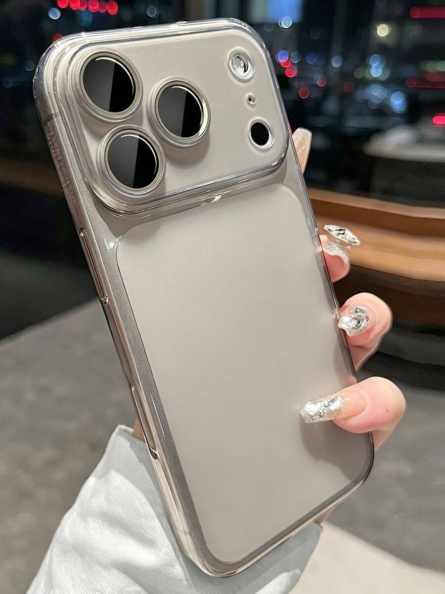 奢華頂級磨砂透明防震保護殼,適用於 iPhone 17 Pro Max 17 Pro 17 16 Pro Max 16 Pro 16 15 Pro Max 15 Pro 15 14 Pro Max 14 Pro 14 13 Pro Max 13 Pro 13 12 Pro Max 12 Pro 12,內建鏡頭膜防摔背蓋 - 磨砂灰色 - 查看 1