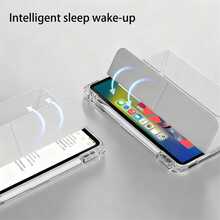 Protective Case For Matepad SE 11-Inch Tablet, Matepad Protective Case, Magnetic Closure, With Pen Slot, High Transparency Acrylic Backplate, Smart Sleep/Wake, 3+Y Foldable Multi-Fold Tablet Protective Case, Full Coverage Anti-Drop, Protective Case, Suitable For Redmi Pad 2 11-Inch 2025 Tablet Protective Case, A16 Protective Case, Suitable For IPad 11th Generation Tablet Protective Case - Light Grey - View 4