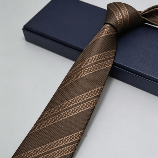 Solid Color Diagonal Stripe Hand-Made Necktie For Men, Business Suit Tie, 8cm Wide Jacquard Formal Interview Work Tie
