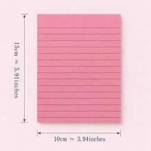 100/200 Sheets 4-Color Lined Sticky Notes, 10 X 15cm Large Self-Adhesive Memo Pads, Suitable For Students, Office, Home, School, Learning, Back To School Supplies - one-size - View 7