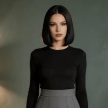 Peruca Bob Preta de 12 Polegadas para Mulheres, Sintética Resistente ao Calor, Divisão Central Sem Franja - Aparência Natural, Adequada para Uso Diário, Cosplay e Tema de Anime - Boné Ajustável - Combina com Todos os Tons de Pele - preto - Visão 7