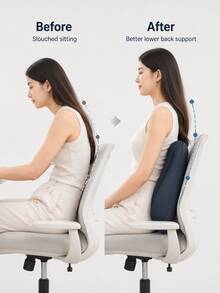 1pc Inflatable Lumbar Support Pillow (Suitable For Airplane, Car, Office, Etc.), Portable Inflatable Waist Support Pillow; Meets Travel And Office Needs, Manual Inflation Design (No Electricity Required), Hand Wash Only, Suitable For All Seasons, Comfortable And Practical. Essential For Travel And Outdoor - Multicolor - View 5
