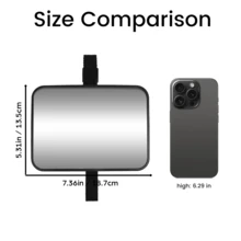 Crash Tested And Certified Shatterproof Baby Car Mirror For Rear Facing Infant With Wide Crystal Clear View - Black - View 9