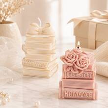 Zhonghui Mold 3D Romantic Book Silicone Mold, Rose Bow Candle Mold For DIY Soap, Resin, Plaster, Handmade Crafts And Valentine Wedding Gifts - Book - View 3