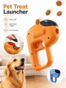 Dog Treat Launcher, Handheld Treat Thrower, Easy-To-Fill Design And Interactive Reward Function, Suitable For Dog Training, Active Play And Bonding Toy - Multicolor - View 1