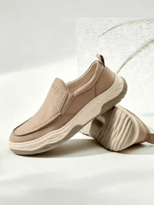 CAMEL CROWN Men's Breathable Canvas Shoes, New Spring & Summer Slip-On Casual Sneakers, Cool Lightweight Comfort Fit - Apricot - View 5