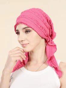 1 Stück Stück Chemotherapie-Kopfbedeckung für Frauen, vorgebundener Kopftuch-Kopfschutz, weiche dehnbare Chemotherapie-Mütze, geeignet für Haarschutz - Verschiedenfarbig - Übersicht 8