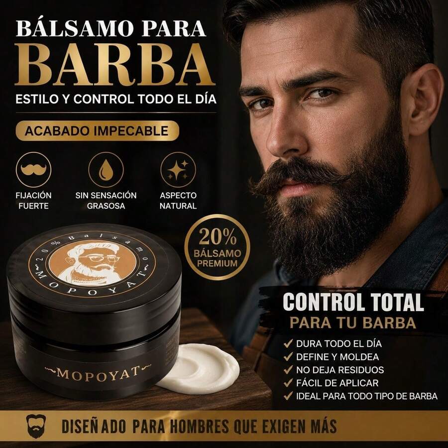 MOPOYAT Bálsamo para barba : ¡Realza el atractivo de tu barba! Cuidado diario de la barba, sin alcohol. Recomendamos convertir el cuidado diario de la barba en un hábito. Este producto de limpieza profunda es un excelente regalo para tu padre, novio o amigo.