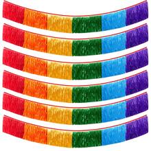 1pc/2pcs/3pcs/4pcs/5pcs/6pcs Rainbow Fringe Garland Banner Metallic Foil Tinsel Hanging Decoration Colorful Party Streamer For Birthday Party Pride Decorations Carnival Wedding Babyshower Photo Backdrop Indoor Outdoor Decor - View 13
