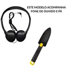 Detector de Metal De 1,5M Profundidade com Pilha Pá e Fone de Ouvido Importway - Preto - Visão 7