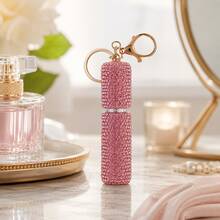 1pc Shiny Valentine's Day Wedding Birthday Gift Perfume Atomizer Keychain, Refillable Mini Portable Spray Bottle Dispenser, With Lobster Clasp, Fashionable Bag Charm Car Keychain, 8 Colors Available - Multicolor - View 3