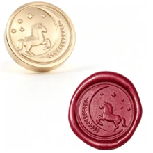 BAOFALI 1pc 25mm Phoenix/Bee/Bird/Mushroom/Flower/Wing/Bow Detachable Round Brass Stamp Head (No Handle), Suitable For Decoration, Greeting Cards, Envelopes, Wine Bottle Packaging, Notebooks, Perfume Bottles - Wax Stamp Head - View 14