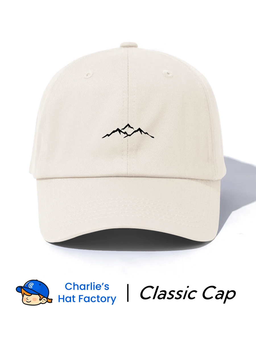 1pc Mountain Peak Print Baseball Cap, Vintage Fashion Distressed Style, Unisex, Suitable For All Seasons, Adjustable Size, Soft Crown, Fashionable Hiking Hat, Perfect For Outdoor Trips, Hiking, Daily Wear, Ideal Gift