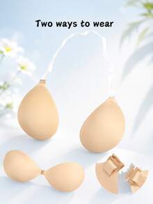 1 Piece Of Adhesive Vest Bra - Invisible Silicone Push Up, Lifting Bra, Suitable For Weddings, Parties, And Backless Tops - Color - View 2