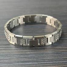 1pc Fashionable Cool Stainless Steel Animal Element Bracelet, Geometric Pattern Design, Suitable For Men, Women, Couples For Daily, Party, Business, Wedding, Banquet Wear, Versatile Accessory, Hip-Hop Punk Style, Perfect Gift For Holidays And Birthdays, All Season Wear - Silver - View 10