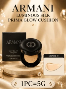 Giorgio Armani Armani 絲綢柔光氣墊粉底液 #1 5g，輕盈保濕，完美遮瑕，持久亮澤，內建鏡子，適合日常妝容 - 黑色 - 查看 11