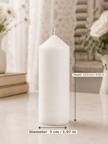 Smokeless Odorless White Pointed Cylindrical Candle Set - Home Decor Ornament, Suitable For Ramadan, Valentine's Day, Wedding Season And Christmas Decoration - Multiple Sizes - View 10