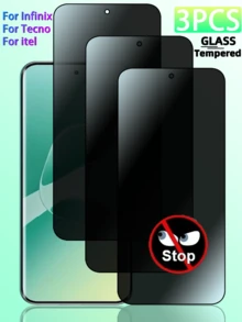 3 buah Pelindung Layar Kaca Tempered Full Coverage untuk Privasi, Kompatibel dengan Infinix, Film Pelindung Anti Gores dan Anti Intip, Kompatibel dengan , Pemasangan Mudah, Bebas Gelembung, Mudah Dibersihkan, Tahan Lama, Film Kaca Tempered, Kompatibel dengan Itell - Hitam - View 64