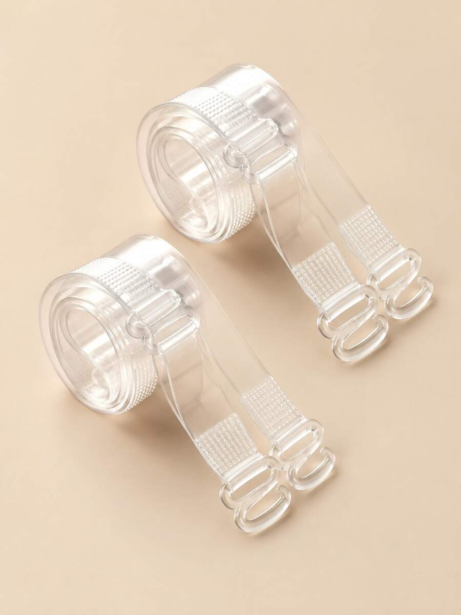 5 Pairs Clear Invisible Bra Straps, Non-Slip Silicone Straps For Strapless Bras, Suitable For Formal Occasions, Weddings, Vacations - Multicolor - View 1