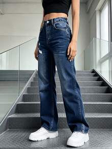 Women Jeans - 2010藍色 - 查看 3