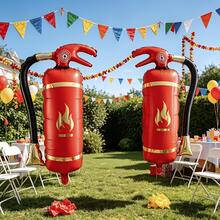 2pcs 29.92 Inch Fire Pump Balloon Film, Perfect For Flame Theme Party, Birthday Party, Toy Cartoon Balloon Set (Ribbon Not Included) - View 4