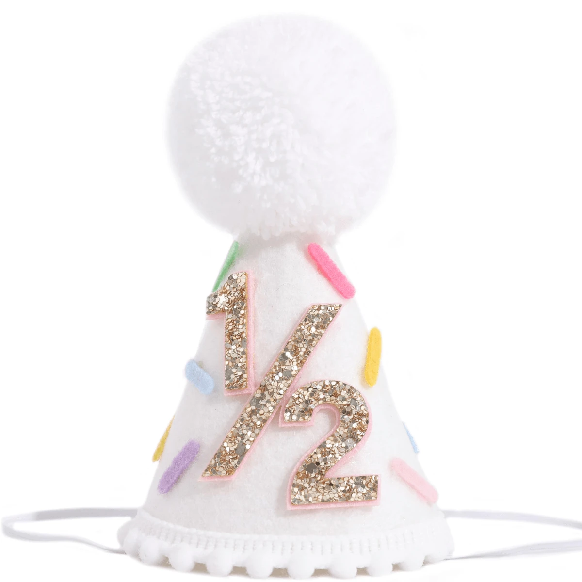Sparkling Birthday Party Hat With Glitter Number, Cute Cone Hat For First Birthday Celebration, Baby Birthday Decorations And Photo Booth Accessories - Multicolor - View 1