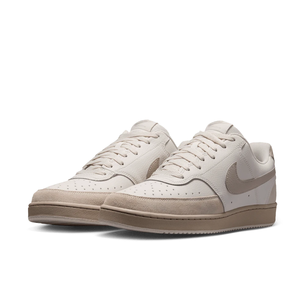 Nike Court Vision Lo Suede 舒適百搭 板鞋 男款 白灰 - 白灰 - 查看 1