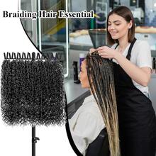 Adjustable Height 144-Slot Hair Braiding Rack With Storage Tray, Complete Hair Extension Separation & Fixing Stand Set, Includes 6 Hair Clips And 3 Hair Brushes, Suitable For Salon, Home And Travel, Securely Fixes Hair Extensions, Ideal For Braiding - View 6