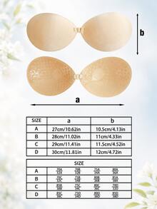 1 Piece Of Adhesive Vest Bra - Invisible Silicone Push Up, Lifting Bra, Suitable For Weddings, Parties, And Backless Tops - Color - View 7
