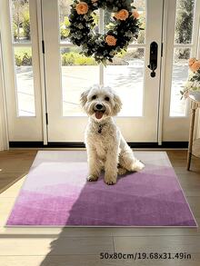 1PC, Light Purple Gradient Diagonal Stripe Rectangular Living Room Area Rug, Morandi Low Saturation Soft Decor Mat, Bedroom Balcony Universal Style, Lively And Dreamy Style, Suitable For Parent-Child Play Area And Other Scenes; Decorative Rug, Bedroom Decor, Small Rug, Rug, Home Decor, Living Room Rug, Living Room Small Rug, Bedroom Rug, Living Room Home Decor, Outdoor Rug, Washable Rug - Multicolor - View 9