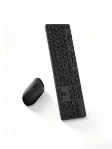 Xiaomi Set Keyboard dan Mouse Nirkabel WXJS03YM, Desain Portabel Ringan, Keyboard 104 Tombol Ukuran Penuh + Mouse, Koneksi Nirkabel 2.4G Stabil, Pasang dan Mainkan, Ideal untuk Kantor dan Belajar, Hitam Pekat - View 10